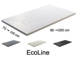 Extra-flat resin shower tray that can be cut to size - EcoLine