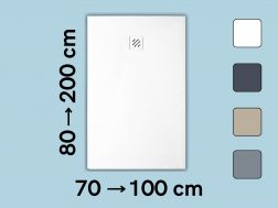 Extra-flat resin shower tray that can be cut to size - EcoLine