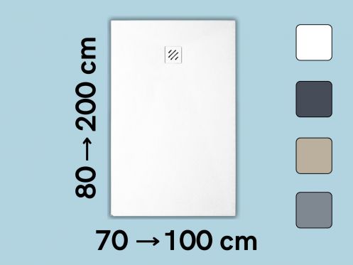 Extra-flat resin shower tray that can be cut to size - EcoLine