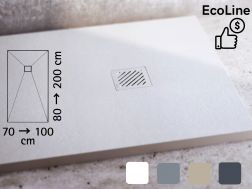 Extra-flat resin shower tray that can be cut to size ECOLINE 140