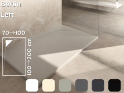Shower tray, left corner drain - BERLIN LEFT 120
