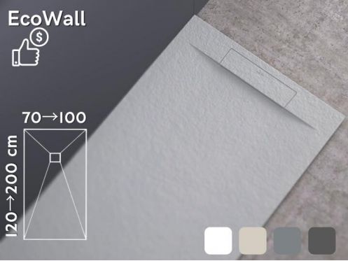 Guilty shower tray, discreet drain - EcoWall