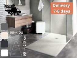 Custom-made shower tray extra flat resin TECNIK