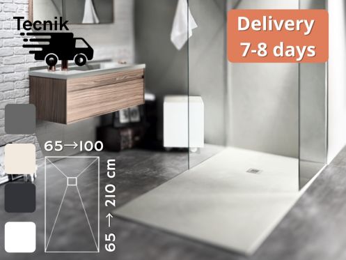 Custom-made shower tray extra flat resin TECNIK