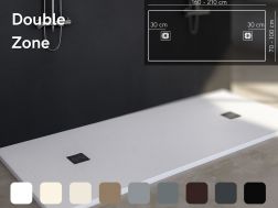 Double evacuation shower tray - DOUBLE ZONE
