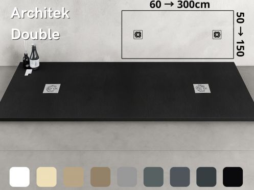 Double evacuation shower tray - ARCHITEK DOUBLE
