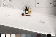 Shower tray, double drain - MALVA DOUBLE