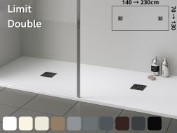 Double evacuation shower tray - LIMIT DOUBLE