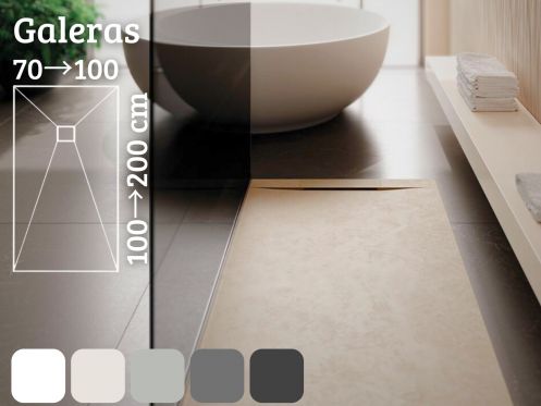 Large shower trays mineral resin - GALERAS Desing