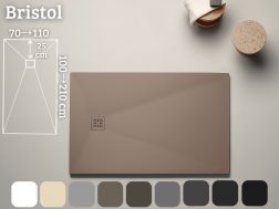 Large shower trays 160 cm mineral resin BRISTOL