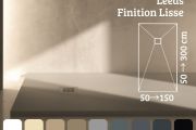 Large shower trays 110 cm Smooth finish - LEEDS