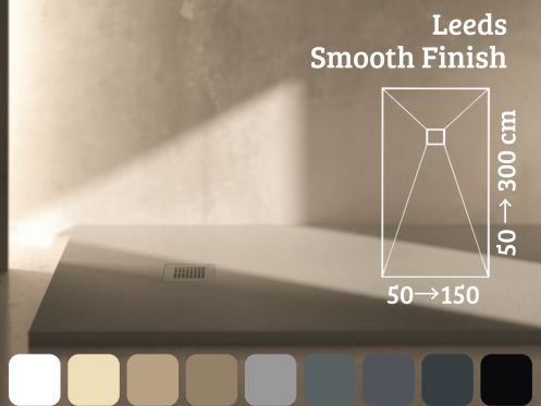Large shower trays 150 cm Smooth finish - LEEDS