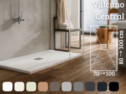 Shower tray central emptying extra flat resin - VULCANO CENTRAL