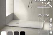 Shower tray, flexible and unbreakable innovative technology - UNBREAKABLE 180