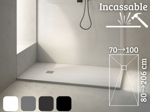 Shower tray, flexible and unbreakable innovative technology - UNBREAKABLE 190