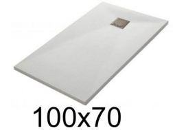 100x70 cm Extra-Flat Resin Shower Tray TECNIK