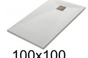 100x100 cm Extra-Flat Resin Shower Tray TECNIK