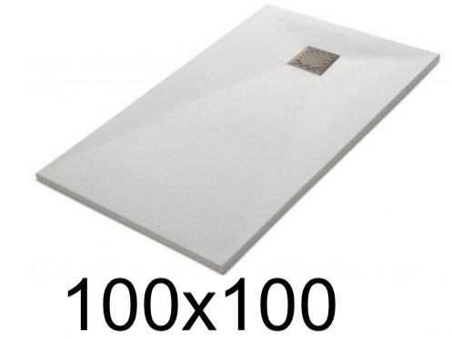100x100 cm Extra-Flat Resin Shower Tray TECNIK