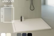 Shower tray, sleek design - DISCRET SLATE