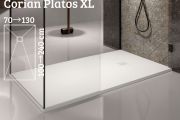 Corian shower tray, extra flat - PLATOS CORIAN