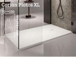 Corian shower tray, extra flat - PLATOS CORIAN