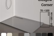 Shower tray, corner drain - GLASGOW CORNER
