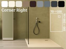 Shower tray with right-angled drain - CORNER Right 120
