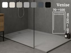 Shower tray with gutter 160 cm extra flat resin - VENISE