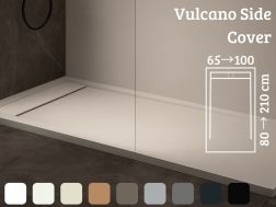 Shower tray, gutter, Acrystone® resin - VULCANO SIDE COVER 130