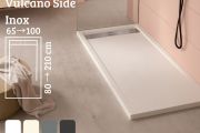 Shower tray, gutter, Acrystone® resin - VULCANO SIDE INOX 190