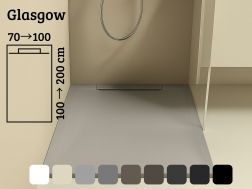 Shower tray, with a designer channel - GLASGOW 140