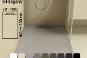 Shower tray, with a designer channel - GLASGOW 190