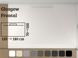 Shower tray, with side drain - GLASGOW FRONTAL