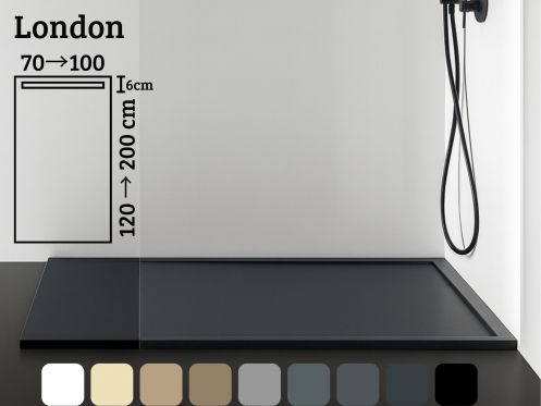 Shower tray, very thin designer channel - LONDON 150