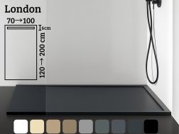Shower tray, very thin designer channel - LONDON 190