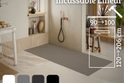 Shower tray, flexible and unbreakable innovative technology - UNBREAKABLE LINEAR 130