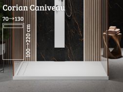 Corian shower tray, extra flat design - RINNE CORIAN