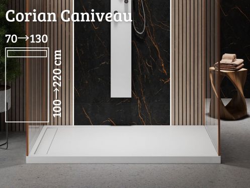 Corian shower tray, extra flat design - RINNE CORIAN