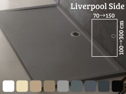 Extra flat resin lateral evacuation shower tray - LIVERPOOL SIDE