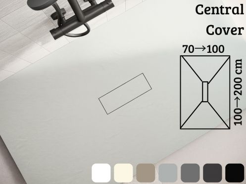 Shower tray, central drain - CENTRAL COVER