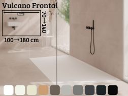 Side evacuation shower tray, gutter design - VULCANO FRONTAL