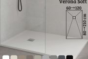 Shower tray, resin smooth finish - VERONA SOFT