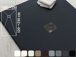 Shower tray with rim, extra flat resin - LIMIT XL