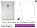 Walk-In Shower Tray with Raised Edges FRAME