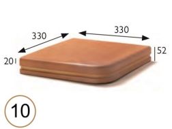 Nose angle of walk 33 x 33 x 5 cm - Tile sandstone stretched - type sandstone of artois - sandstone aragon - klinker buchtal