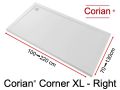 Corner shower tray 110x110 cm - CORIAN ® CORNER RIGHT
