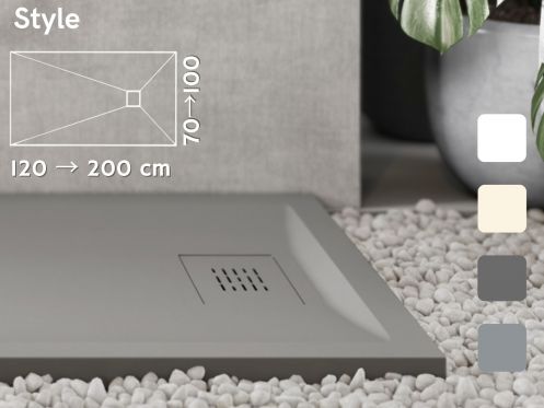 guilty shower tray, lightweight mineral resin STYLE