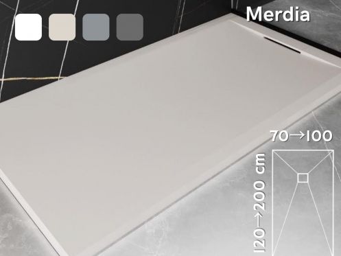 Guilty shower tray, discreet drain - MERIDA