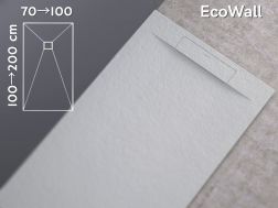 Cut-out shower tray, wall drain Eco Wall