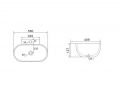 Wall-Mounted / Countertop Washbasin 57 cm Glossy White PYRGOS